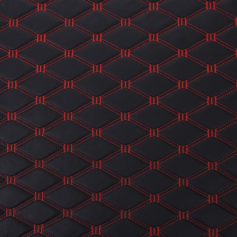 Diamond Pattern Quilted Leather Car Seat Cover & Mat