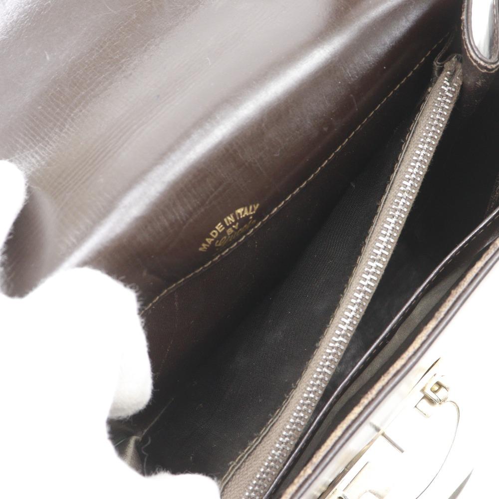GUCCI Old Gucci Shoulder Bag vintage Brown Calfskin Women Used