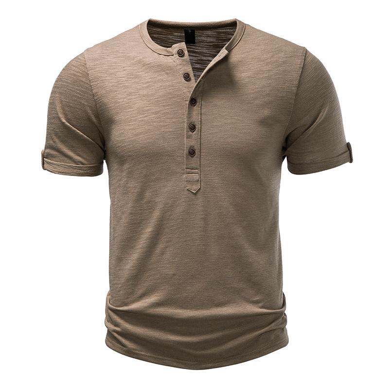 Heren Brits Stijl Korte Mouw T-shirt Mode Slim Fit Casual Heren Basis Onderhemd