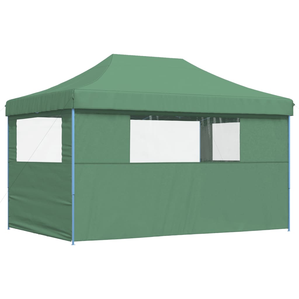 Vidaxl Pop-Up Party Tent with 3 Walls, Green