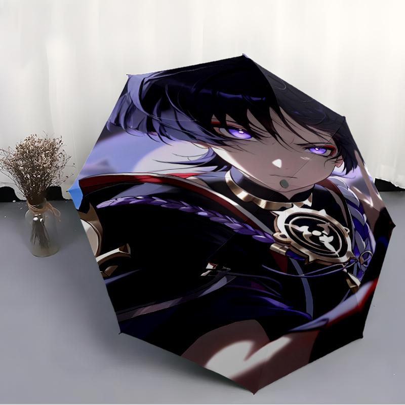 1pc Genshin Impact Wanderer2 Umbrella, Sun Protection, And UV Shielding. It Has Eight Sturdy Ribs for Outdoor Use And Perfect Gift