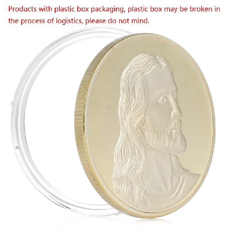 Artistic Badge Jesus Christ Religion Commemorative Coin for Home Office Decors top sale