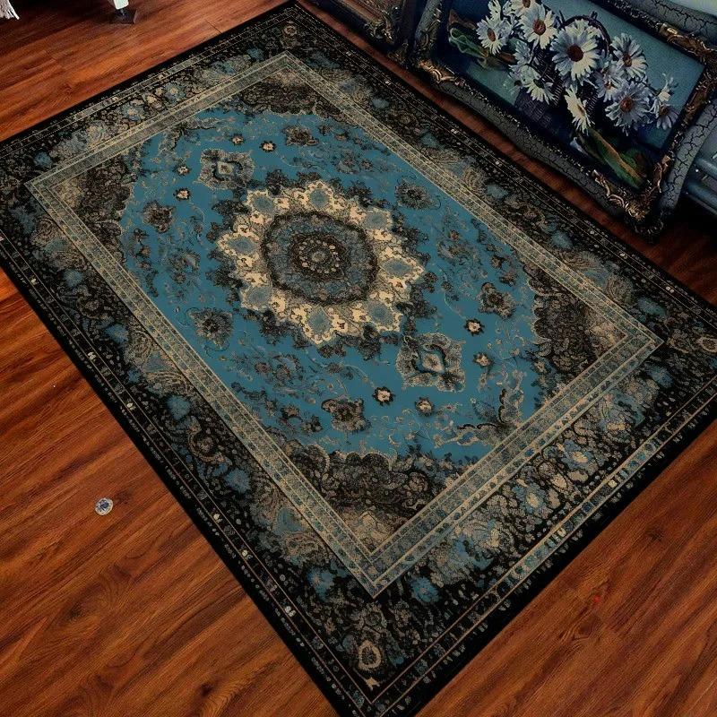 Persian Crystal Pile Moroccan Carpet Living Room Bedroom Full Vintage Ethnic Style Carpet