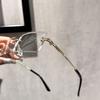Chic Rectangle Rimless Clear Lens Glasses for Women Minimalist Fashion Eyewear Metal Frame Square Shape