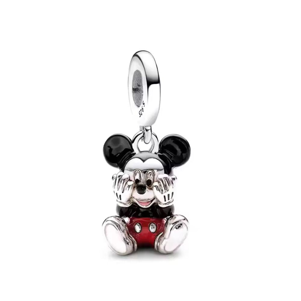 Nuovo Pendente Elefante in Argento 925 Accessori Gioielli Fai da Te Adatto per Bracciale Europeo Palloncino Cane Rana Orso Macchina Cane Topo