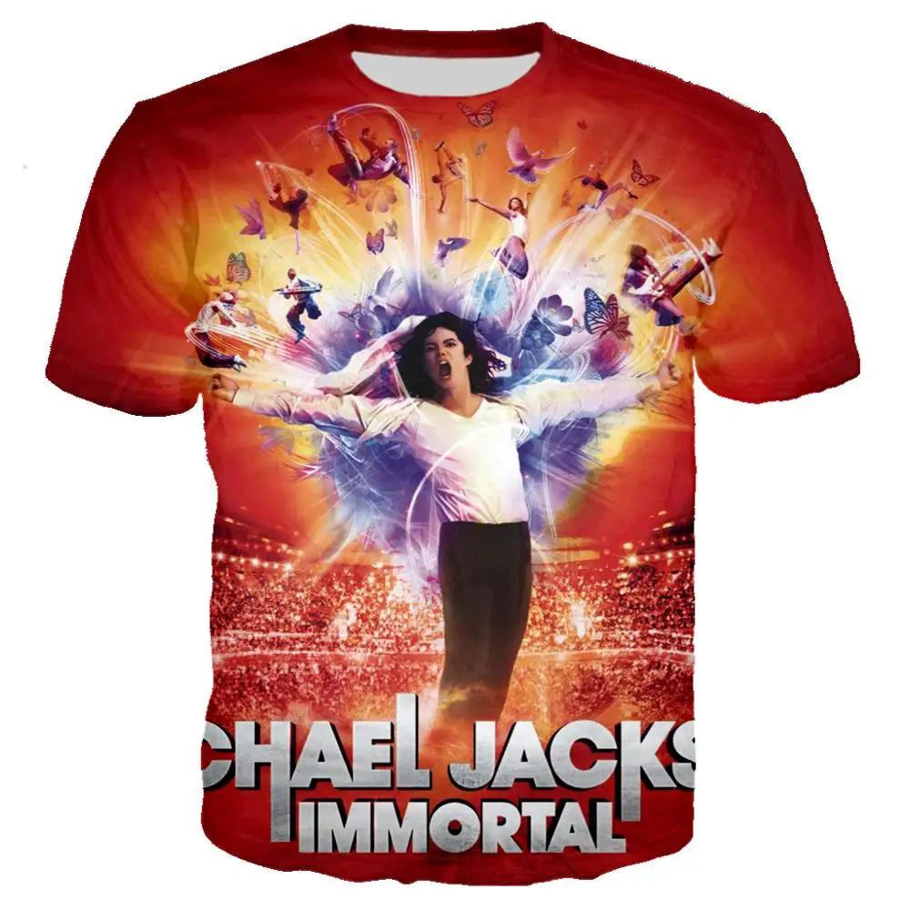 2026 Michael Jackson Printed 3D T-shirt Unisex Summer Casual Streetwear Hip Hop Short Sleeve Fashion Harajuku Oversized Tops