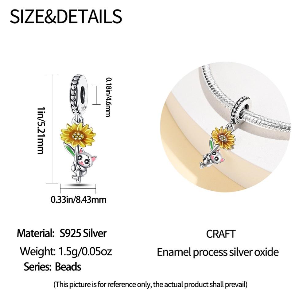 Originalcopper Charms Luxury Cat Beads Fit Bracelet Diy Women Making Delicate Gift
