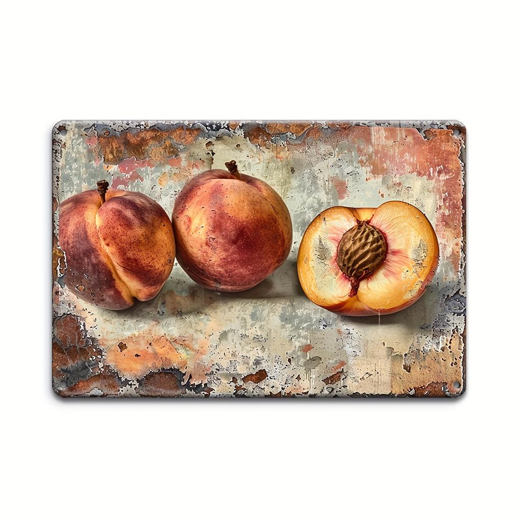 Vintage 3D Vegetables and Fruits Metal Tin Sign Plaque Decorative Plates for Farm Club Man Cave Bar Home Hotel Cafe Wall Decor