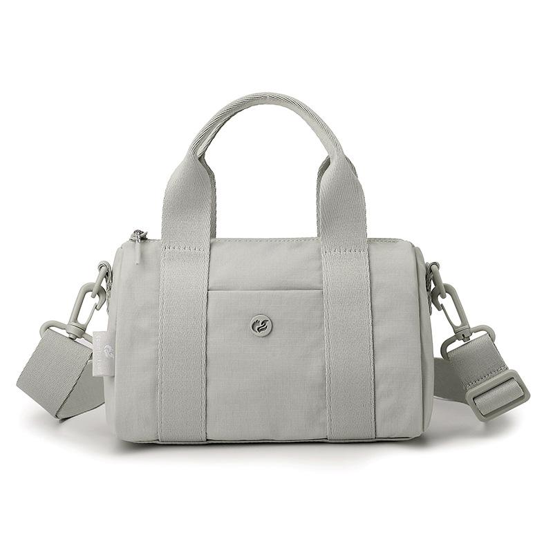 Nylon Pillow Shape Shoulder Bag With Top Handle Multi Zipper Pockets Lightweight Travel Tote For Women Daily Commute