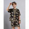 Men's Set Fashion Fun Animal Duck Printed Men's T-shirt and Shorts 2 Piece Set Summer Casual Outdoor Men's and Women's Outfit