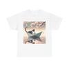 Unisex Adult T Shirt Minimalist Cat In Paper Boat