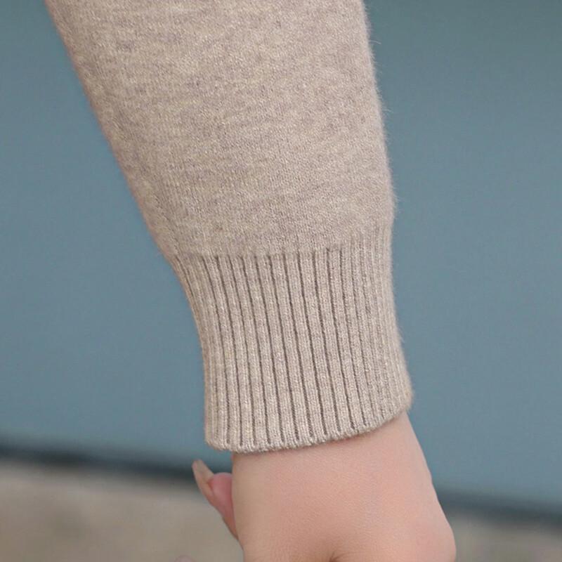 Paster Damen Winter Fleecegefütterter Warmer Strickpullover