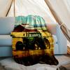 Truck Theme Printed Blanket - Perfect for Couch, Bed, Travel & Outdoor Use | Machine Washable, Cozy & Durable.