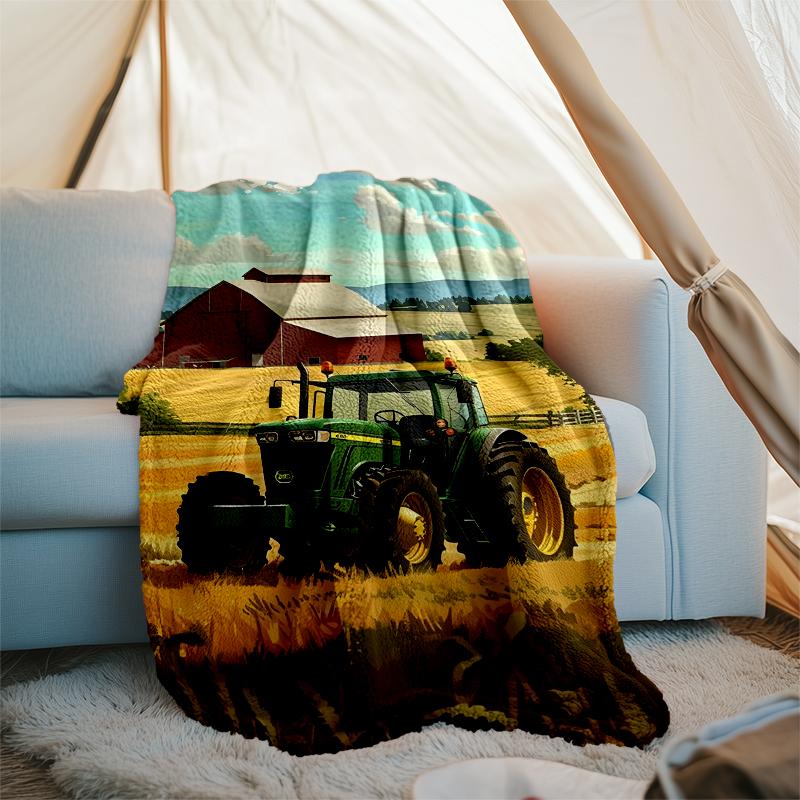 Truck Theme Printed Blanket - Perfect for Couch, Bed, Travel & Outdoor Use | Machine Washable, Cozy & Durable.