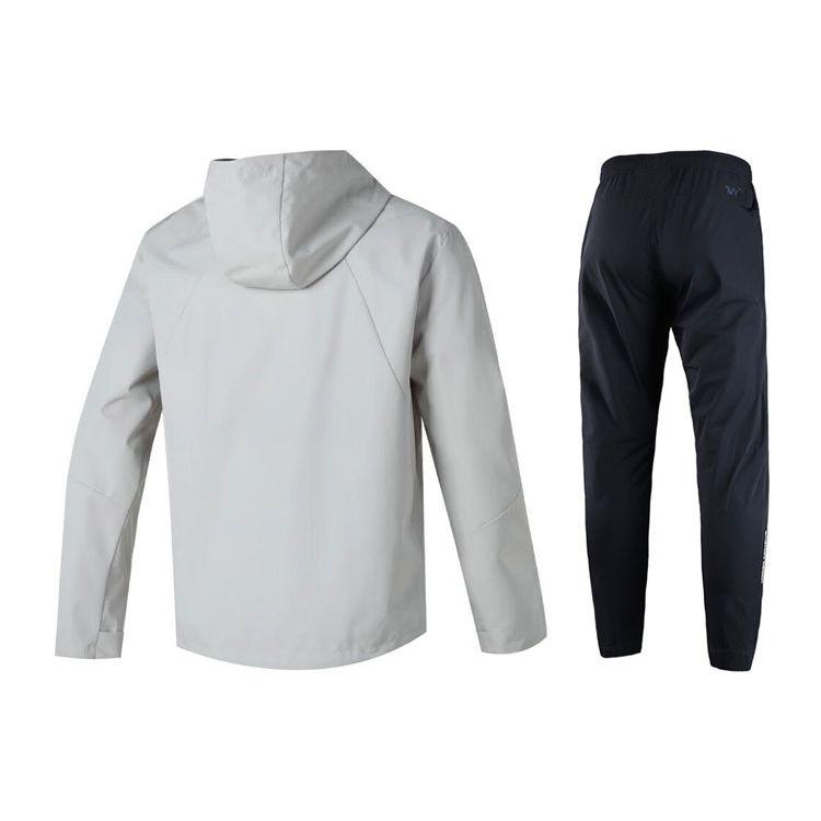 Under Armour Solid Logo Running Hooded Jacket Woven Long Pants Casual Sports Suit Men Suit 23600401-009+22500706-001