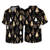 Men's Christmas Themed Holiday Caregiver Uniform for Work in Hospitals and Clinics
