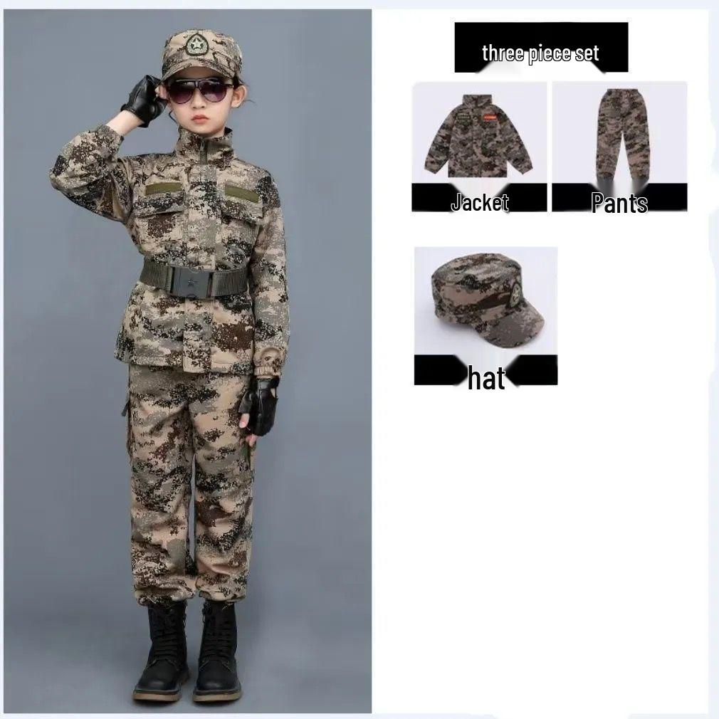 סט בגדי הסוואה לילדים לבית הספר, אימונים צבאיים ומחנה קיץ