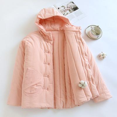 Winter Women's Thick Cotton Warm Clothes Hooded Casual Loose Cotton Jacket Handmade Cotton Jacket