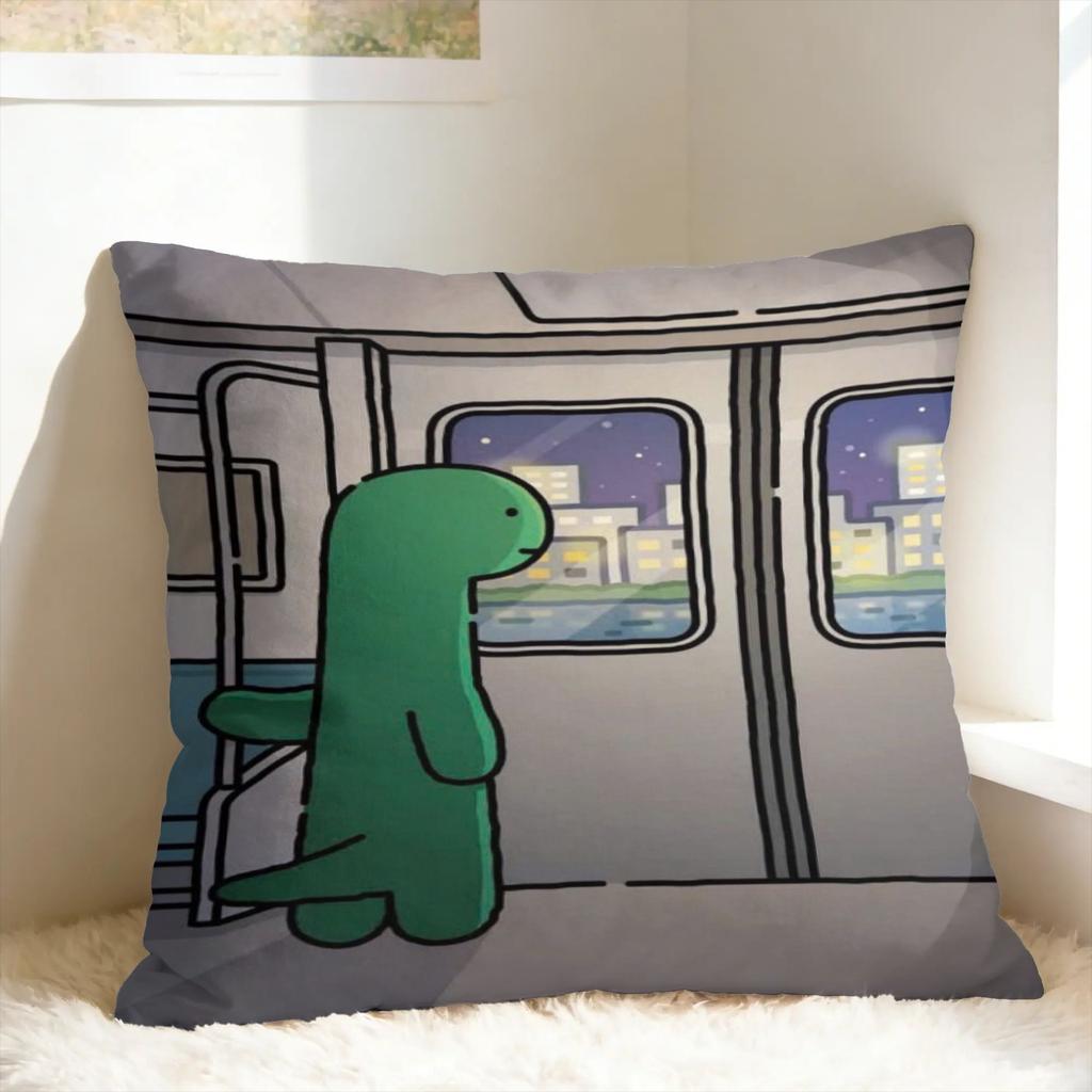 Cartoon Art J-Joguman Pillow Cover Print Cushion Cover Cute Funny Pillow Case For Sofa Couch Bed Living Room
