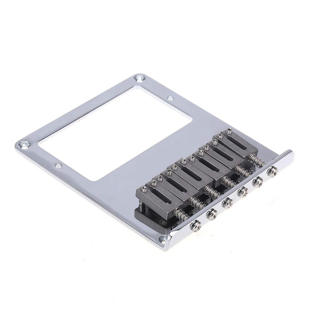 Musiclily Pro 10.8mm String Pitch Telecaster Humbucker Bridge, 6-Way, Stainless Steel Saddles, for TL Electric Guitars, Chrome