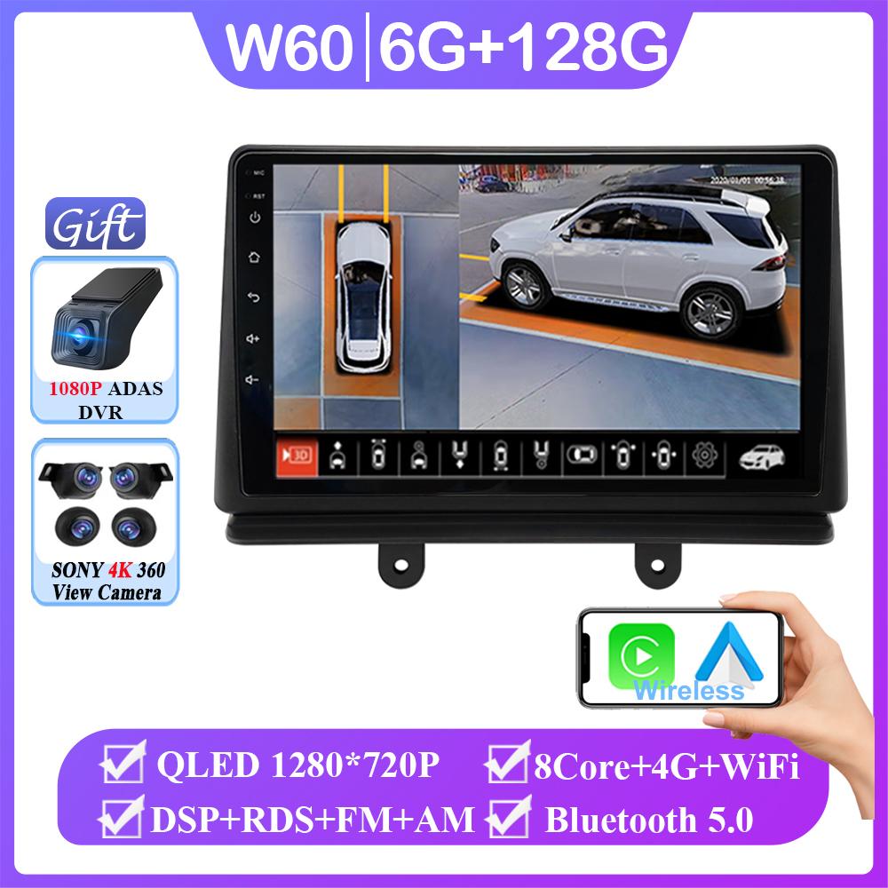 Car Android 14 For fiat doblo 2006 Android Auto Radio Stereo Multimedia Video Player GPS Navigation No 2din DVD Wireless Carplay