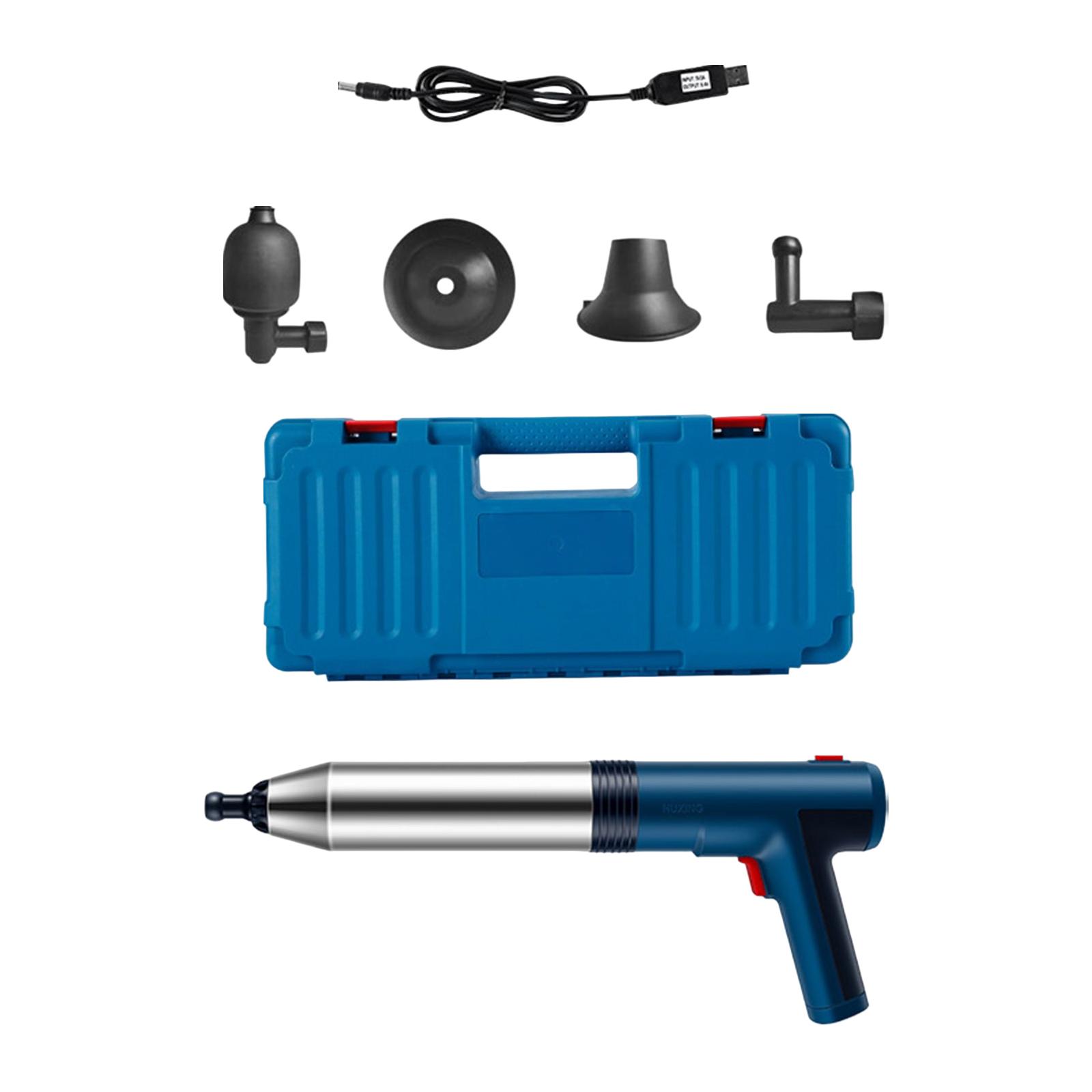 Electric Toilet Dredge Tool Replaceable Heads Clogged Pipe Pipe Unclogger Heavy Duty Drain Clog for Bathroom Bath Shower Hotel