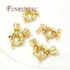 18K Gold Plated Sailor Clasps,Round Spring Clasps For Jewelry,Connector For Bracelets Accessories,DIY Jewelry Making Supplies