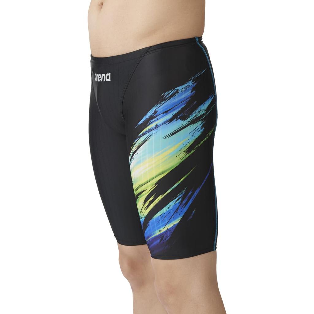 Swimsuit Racing Spats Black x Blue O [Arena] (Half Leg) Men's (BKBU)