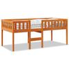 VidaXL Lit pour enfants sans matelas cire marron 90x200 cm pin massif, lit mezzanine, lit mezzanine avec échelle, cadre de 855017