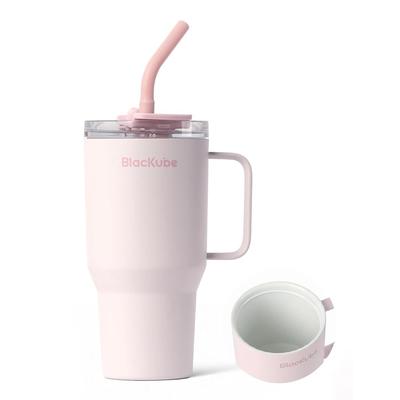 Blackube Car-Mounted Vacuum Insulated Tumbler, 600ml, Ceramic Coated, 65mm Base Diameter, Fits Car