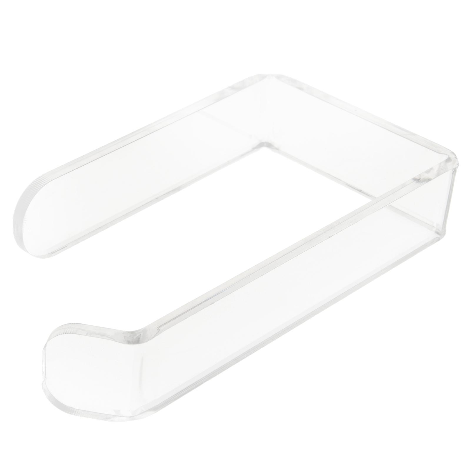

Toilet Paper Holder No Drilling Acrylic Transparent Wall Mount Toilet Paper Roll Holder for Bathroom Kitchen