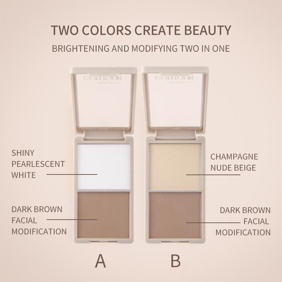 HENGFANG A Multi-purpose To Create 3D Little V Face Silky Smoothing Powder + Highlighter Cosmetics