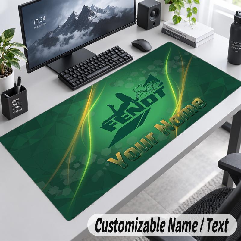 Custom Name Text Mouse Pad Fendt Personalized Desk Pad For Work And Gaming