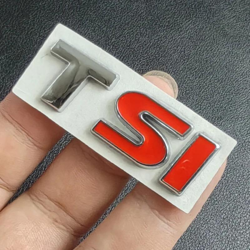 WHAQY1 3D Metal Logo TSI Emblem Letters Car Trunk Badge For VW TSI Decal Sticker Accessories