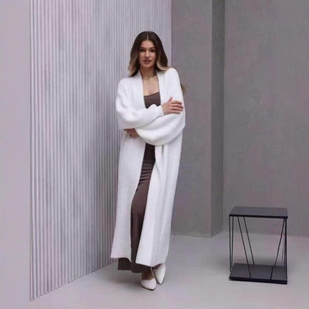 Women's Soft Imitation Mink Velvet Cardigan - Autumn/Winter Fluffy Knit Sweater Coat