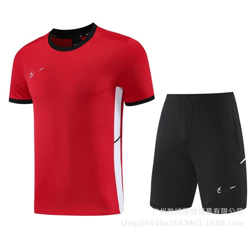 Nk Tuta da Allenamento Pantaloncini a Maniche Corte Casual, Maglia da Calcio, Maglia di Classe, Maglia Sportiva Fitness da Corsa per il Commercio Estero