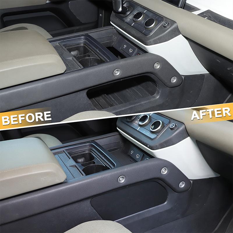 For Land Rover Defender 90 110 -2024 Carbon Steel + Aluminum Alloy Car Central Storage Safe with Lock Auto Accessories