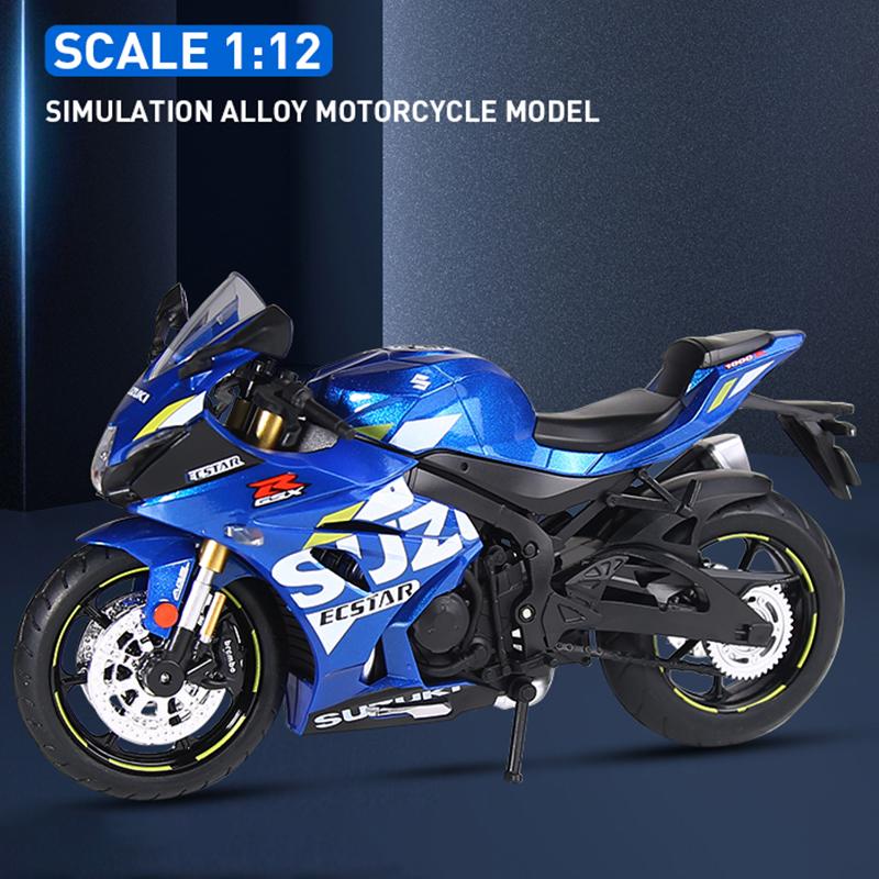 1/12 Suzuki GSX1000R Motorcycle Model Alloy Die Cast Motorcycle Ornaments Boys Toy Birthday Gift