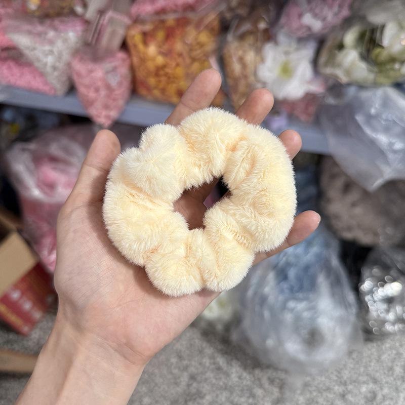 Herbst/Winter Plüsch Haargummis - Groß Süße Milchtee Farbe für Frauen