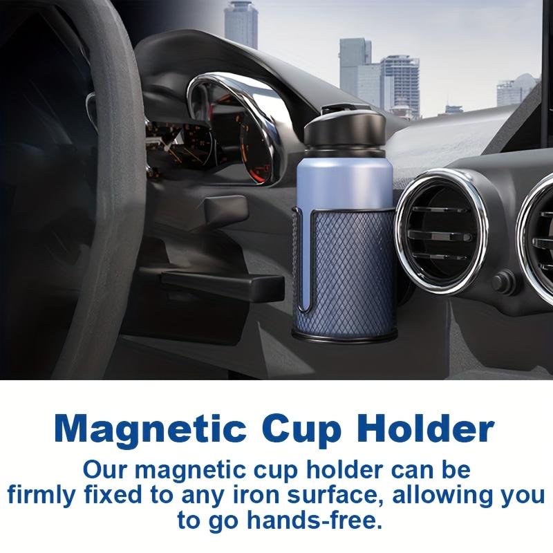 1 Pack Heavy-Duty Magnetic Car Cup Holder with N38 Super Magnet, Anti-Slip for Vehicles, 8.38cm Inner Diameter