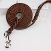Genuine Cowhide Leather Dog Leash for Golden Retrievers & German Shepherds - Durable Walking Rope
