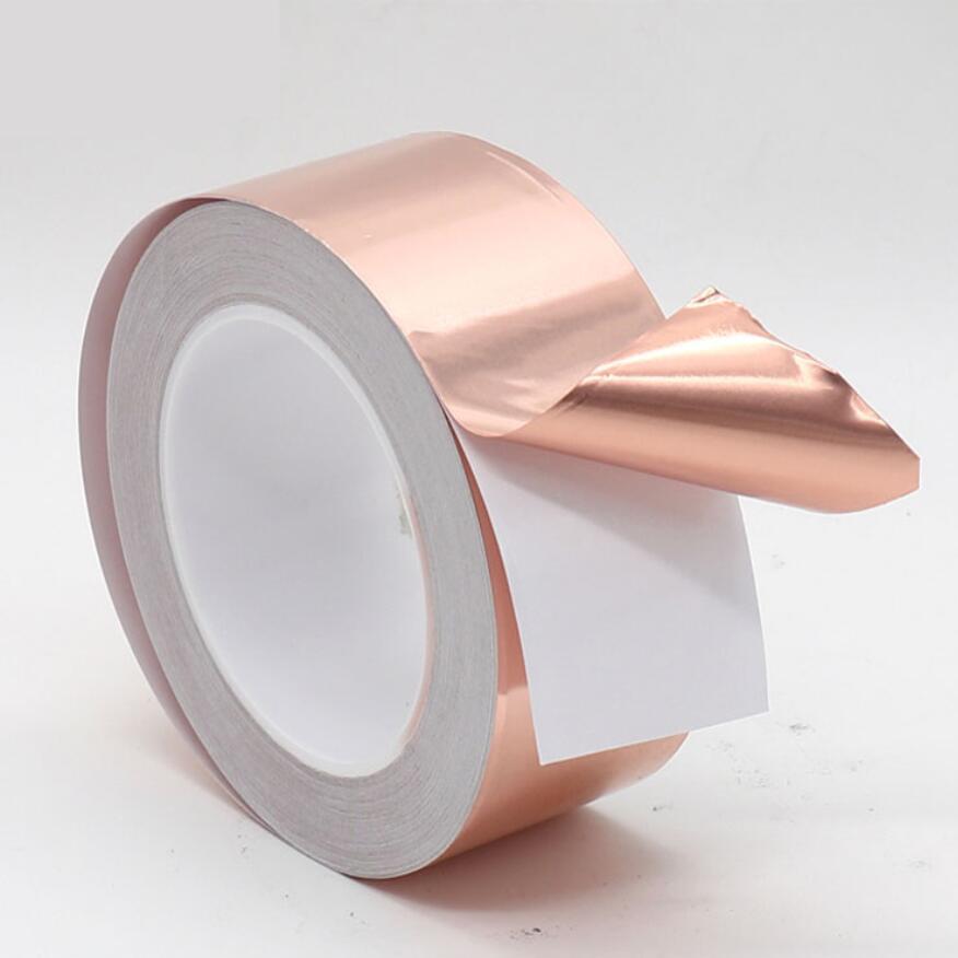 Ultra-Thin High Viscosity Pure Copper Foil Tape - 0.06mm for Signal Enhancement and Shielding