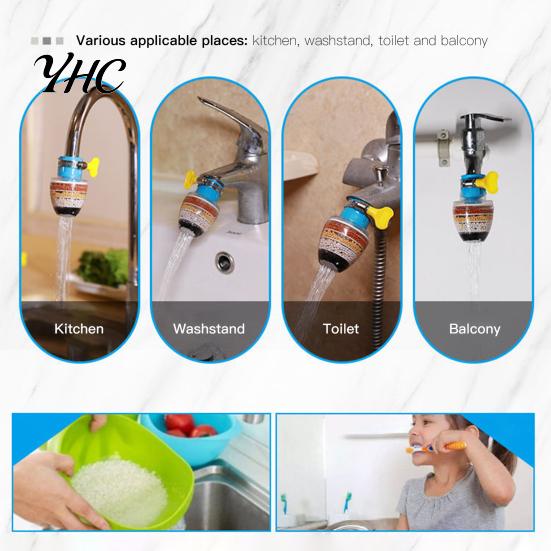 Faucet Filter Universal Interface 6 Layers Fine Filtering Water PP Reduce Impurities Tap Purifier for Home