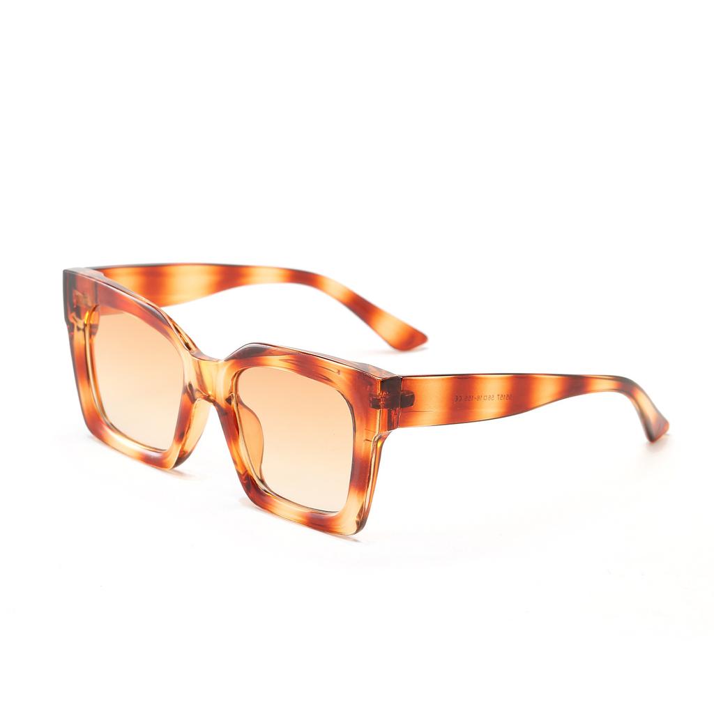 Glasses 95157 Autumn Square Large Frame Transparent Color Sunglasses Women'S Retro Sunglasses Men