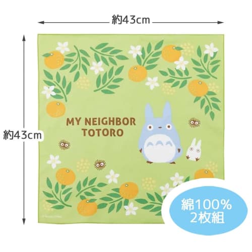 Skater Lunch Cloths for Kids, Set of 2, Studio Ghibli "My Neighbor Totoro" Design, KB4WN