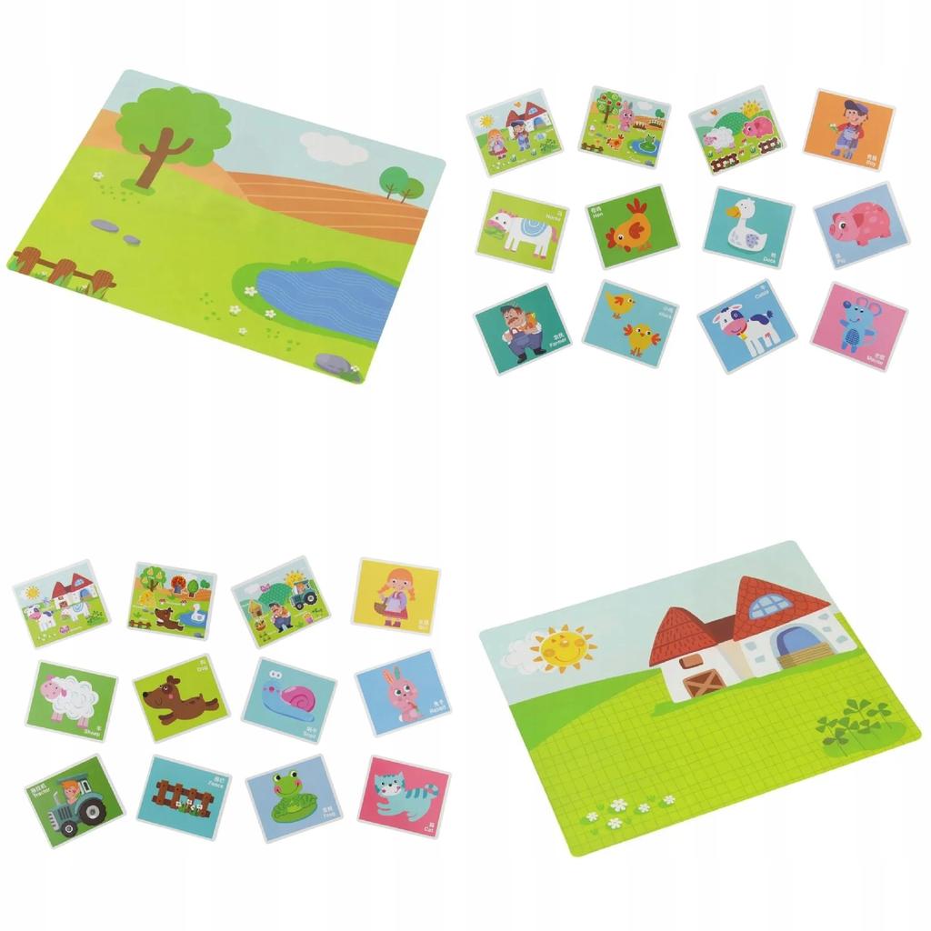 Magnetic Dry-erase Board Animal Farm Puzzle Zkb