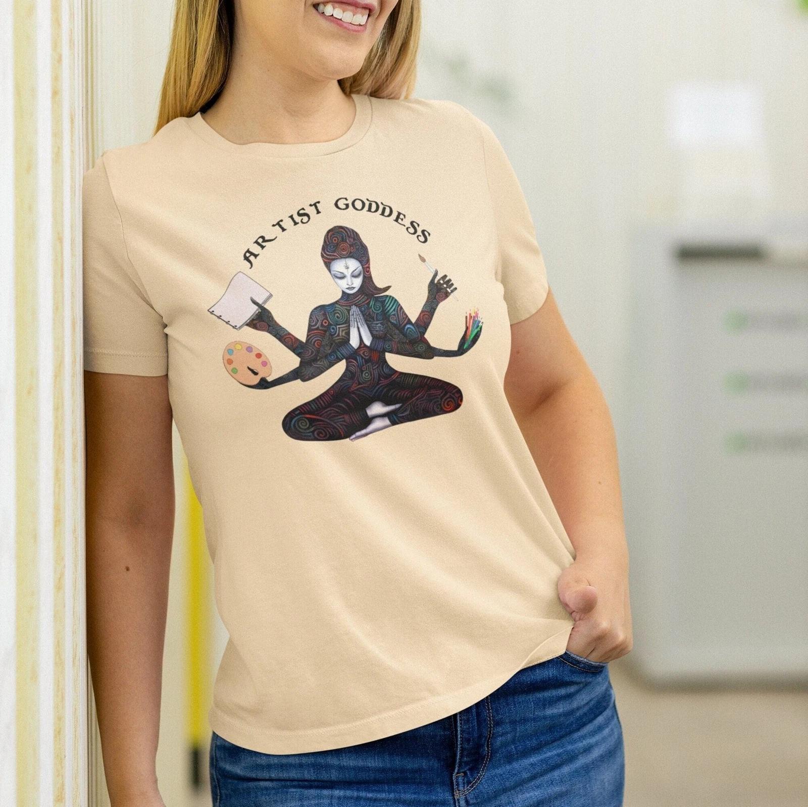 Painting Artist Goddess T-shirt XL