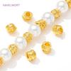 5mm*6mm Brass Spacer Beads 18K Gold Plated Irregular Beads Separator,Necklace Beads Findings,DIY Jewelry Making Accessories