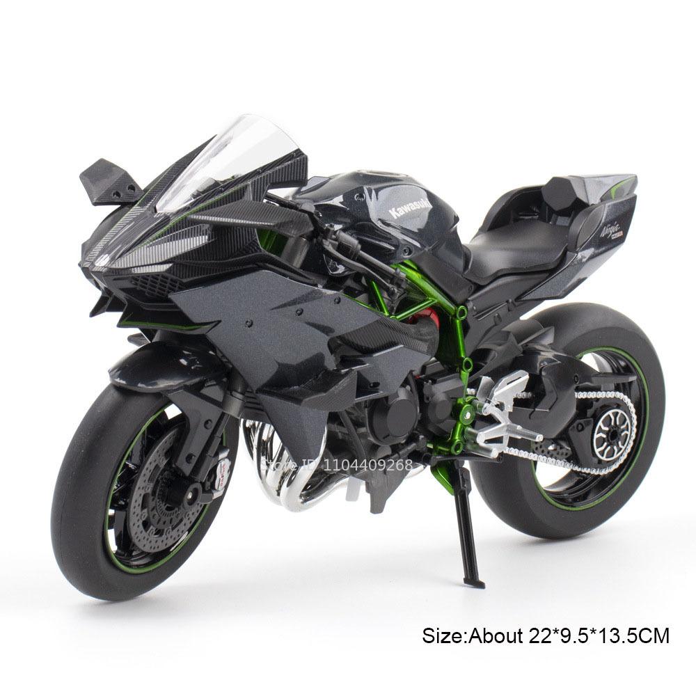 

1:9 Модель мотоцикла Kawasaki H2R R1250 GS Игрушка Металлическая литая Свободное рулевое управление Коллекционные модели Мотоцикл Украшение для витрины Подарки