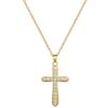 Cross Full Diamond Light Luxury Temperament Gorgeous Full Diamond Necklace Women'S Versatile Collarbone Chain Titanium Steel Chain